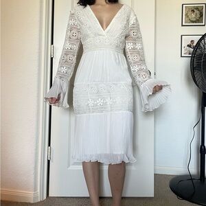 Elegant White Lace Dress